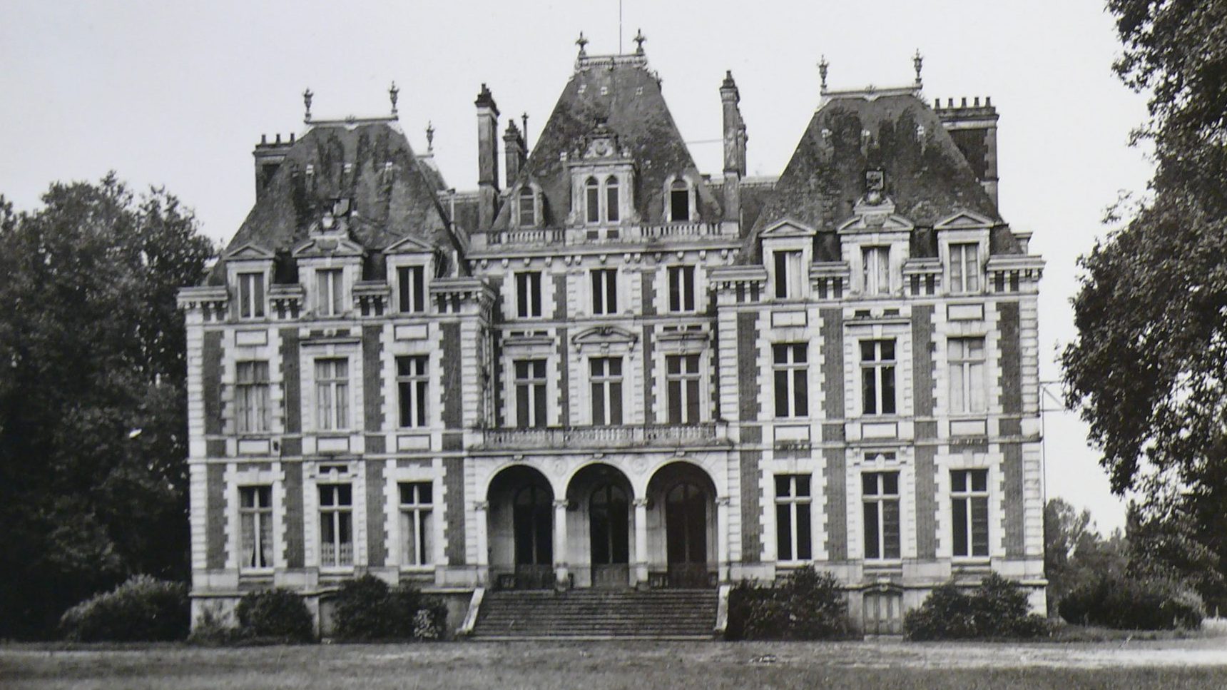 Il s'agit d'une photographie la face avant du château de la Masselière présente dans l'album photo.